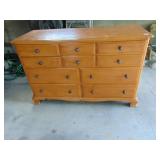 KLING DRESSER, MAPLE, 9 DRAWER. 34 H X 56 W X 20D