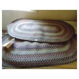 MATCHING WOOL BRAIDED RUGS, FRESHLY DRY CLEANED,