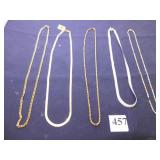 GROUP OF CHAIN NECKLACES TWO ARE MARKED 925