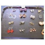 SIXTEEN MATCHED PAIRS OF EARRINGS MOST CLIPS