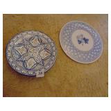 SPODE BLUE ROOM COLLECTION CAKE PLATE AND 4