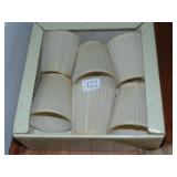 8 CANDLE SHADES, BEIGE