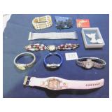 FIVE WATCHES ARMITRON AND OTHERS, BEADED