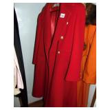 CHRISTOPHER KENT COAT SZ 12, VINTAGE ORANGE LONG