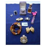 TWO SCARF SLIDES, TWO PERFUMES PHEROMONE AND VIVA