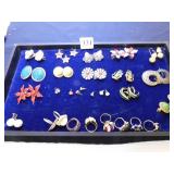 GROUP OF MATCHED PAIRS EARRINGS AND EIGHT RINGS