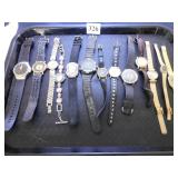 GROUP OF THIRTEEN WRISTWATCHES MEN