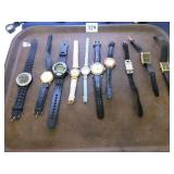 GROUP OF TEN WRISTWATCHES LADIES MEN