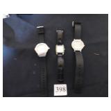 THREE WRISTWATCHES SWISS LEGEND, PEUGEOT ETC.