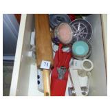 WOOD ROLLING PIN, SIFTER, CROFTON IMMERSION