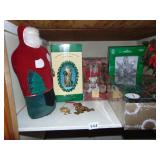 FAUX POINSETTIAS, SPODE CHRISTMAS TREE VASE, TREE