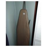 VINTAGE METAL LEGGED IRONING BOARD WITH COVER