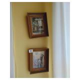 2 MATCHING 9X7 FRAMED PRINTS