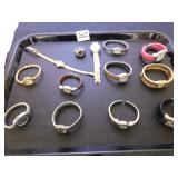 GROUP OF LADIES WRISTWATCHES, RING WATCH, SILVER