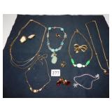GOLD TONE AVON NECKLACES, BEADED CHAINS,