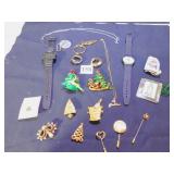 TWO WATCHES, GRANDMA KEYCHAIN, GRANDMA PENDANT