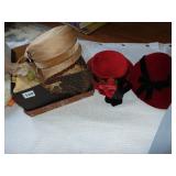 HATS INCLUDING ABOUY PARIS, BETMER RED FLORAL,