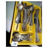 LARGE ASSORTMENT OF FLATWARE, DIFFERENT PATTERNS