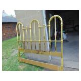 WOODEN HEADBOARD PAINTED BRASS COLOR