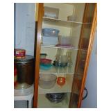 WOOD CABINET, CONTENTS NOT INCLUDED, 70H X 18 W X