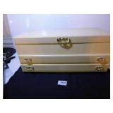 LARGE 16.5" X 8" IVORY COLOR JEWELRY BOX WITH