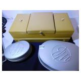 LADY BUXTON JEWELRY BOX AND TWO JM SILVER VINYL