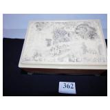 IVORY COLOR PLASTIC BOX WITH LID CASTLE COUNTRY