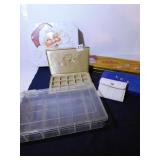 GROUP OF JEWELRY BOX ORGANIZERS AND TINS RUSSELL