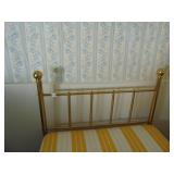2 BRASS HEADBOARDS WITH HOLLYWOOD FRAMES