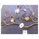 GROUP OF SIX BOLO STYLE TIES COPPER PHOENIX,