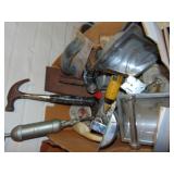 HAMMER, TOILET PAPER HOLDERS, NAILS, ETC.