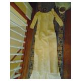 WEDDING DRESS, VEIL, TRAIN, SZ SMALL, 3/4