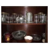 STEIN GOLD RIM GLASSES, PLATES, ETC.
