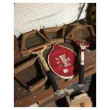 4 WOOD TENNIS RACKETS