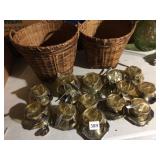 2 NESTING BASKETS, COOKS INC SILVER PLATE CUPS,