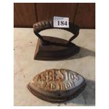 6 W IRON AND SAD IRON