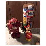 TINKER TOYS AS SHOWN, ROBOT, MINNIE MOUSE BANK