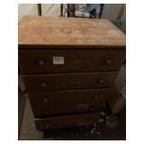SMALL OAK DRESSER, NEEDS CLEANED UP