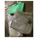 TARPS 3 TO GO AND ARMY BLANKET CONDITION USED