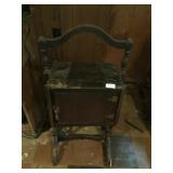 WOOD STANDING HUMIDOR, 33"H TO TOP OF HANDLE,