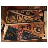 4 VINTAGE PENNANTS, STEELERS SUPER BOWL XXX,