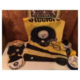 STEELERS FLAG, VINTAGE HATS, PIRATES SUNDAE CUPS