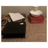 CHIP & DIP INDIANA GLASS, TYPING STAND ETC.