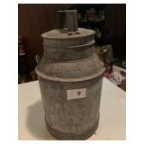 GALVANIZED CREAM CAN W/ HANDLE