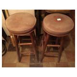 PAIR OF BACKLESS BAR STOOLS, 30" SEAT HEIGHT