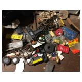 TOOLS INCLUDING USA WRENCHES, TOOLBOX, WIRE