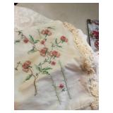 LACE TABLECLOTH, KNIVES