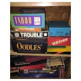 GAMES LOT INCLUDING YATHZEE, TABOO, TROUBLE,