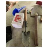 SHOVEL, FUNNEL, STAINLESS CONTAINER