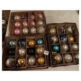 THREE BOXES SHINY BRITE ORNAMENTS